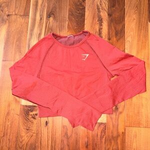 Gymshark Red Long Sleeve Tee